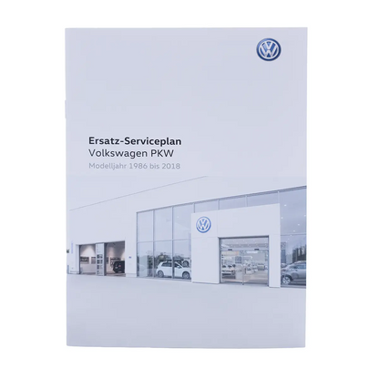 Volkswagen Ersatz Serviceplan PKW 1986 bis 2018, Checkheft Original VW, 5N0012705SB