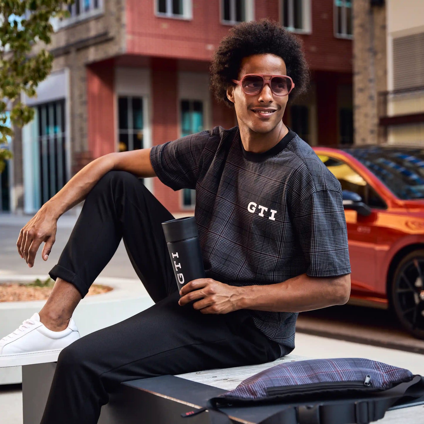 VW Thermobecher GTI Kollektion, Kaffee To Go Becher, 485ml, schwarz mit GTI Logo, 3A5069604A
