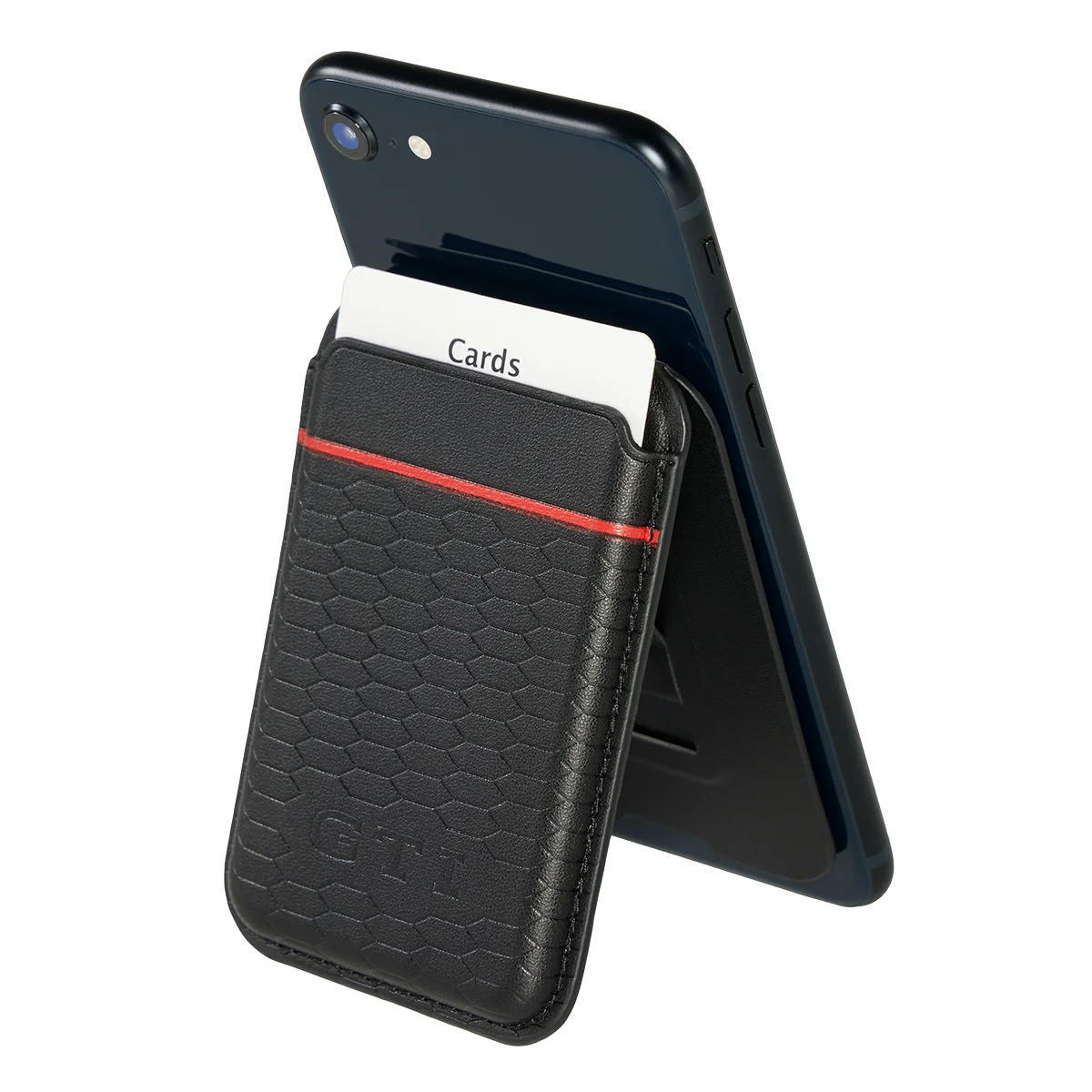 VW GTI Kollektion magnetischer Kartenhalter schwarz für Smartphones mit Magnetring, GTI Design, 3A5087403