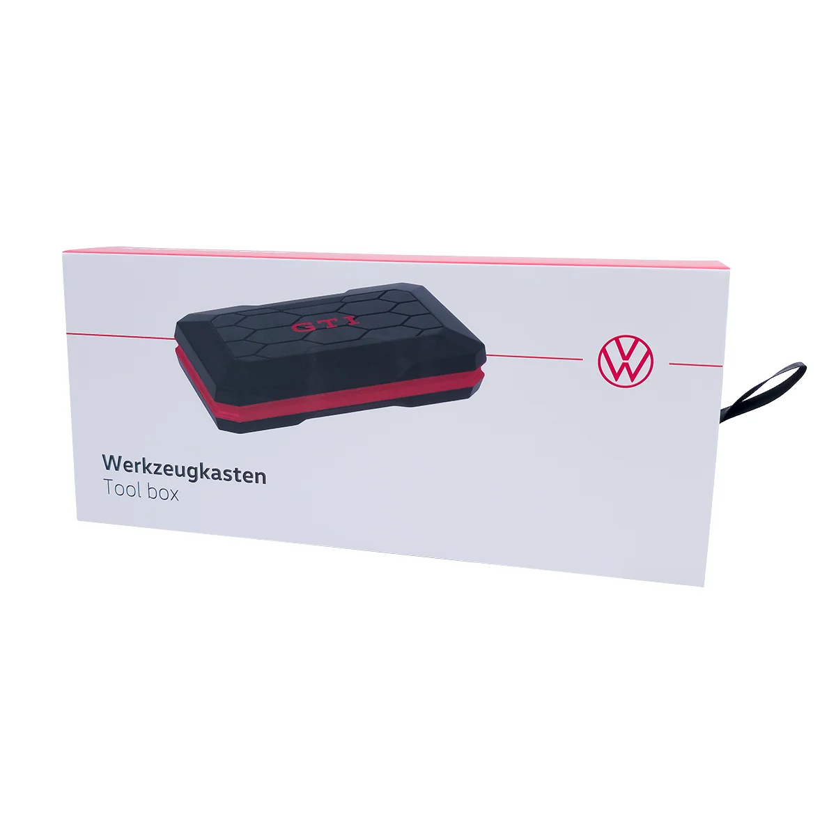VW GTI Werkzeugkasten schwarz rot mit Bitset, Ratsche, Steckschlüssel, 3A5093889