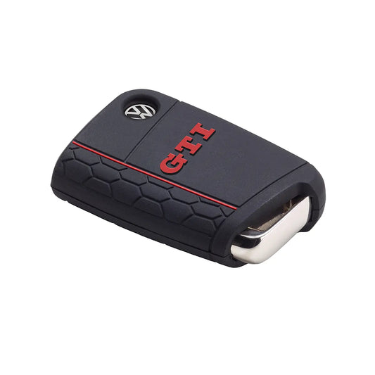 Volkswagen Silikon Schlüsselcover für Golf 7 VII (5G) GTI 3-Tasten-Schlüssel mit GTI Logo, 000087012ALGCA