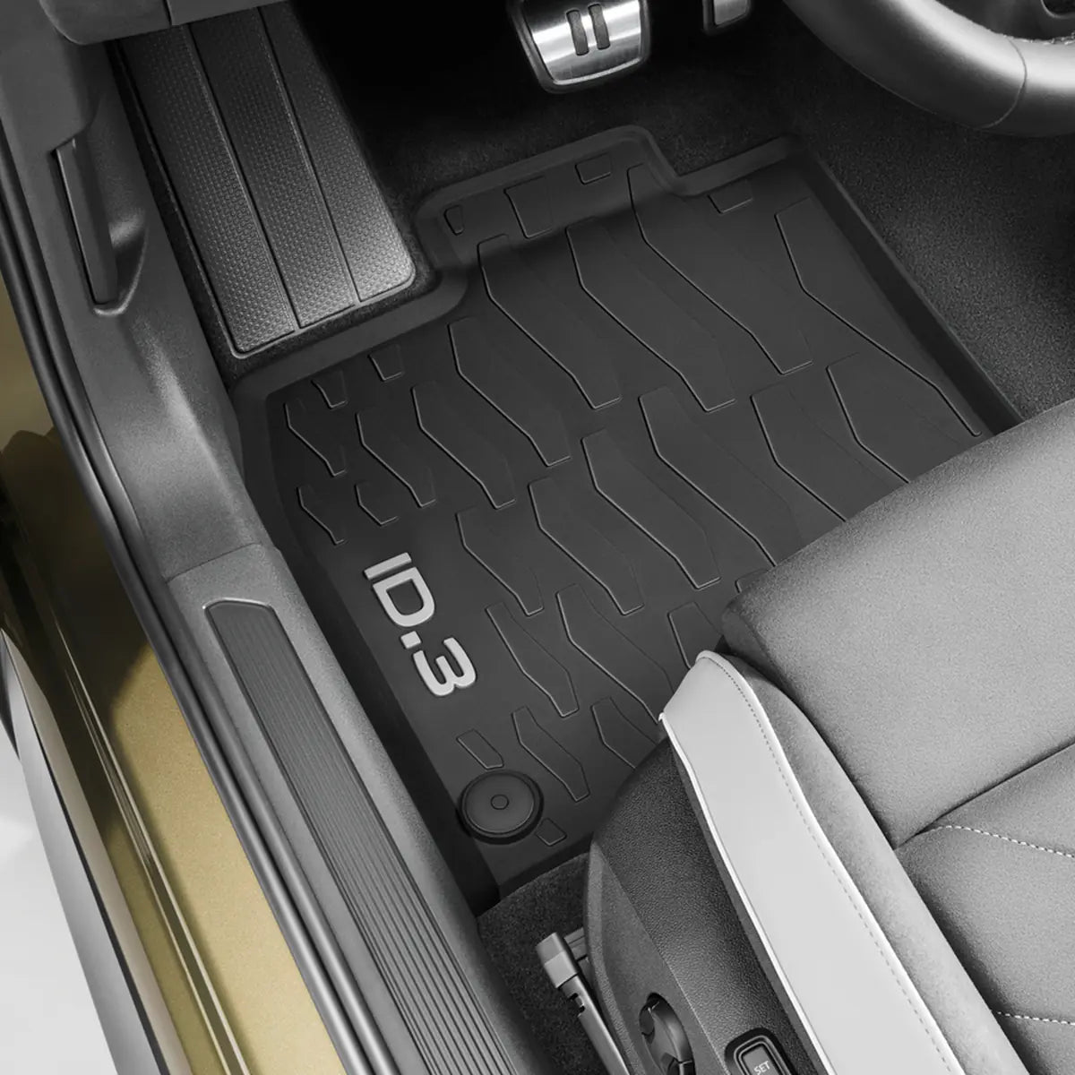 VW ID.3 Gummimatte im Fahrerfußraum verlegt (Ansicht 2), 10B06150282V