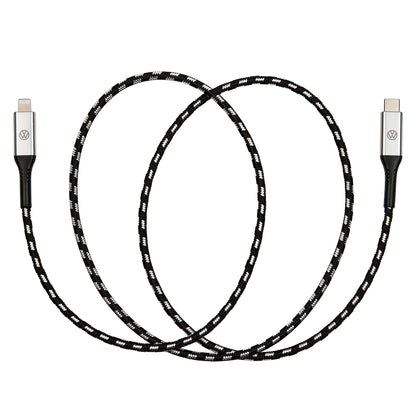 VW USB-C auf Apple Lightning Premium Ladekabel, Anschlusskabel 100cm lang, 000051446CC