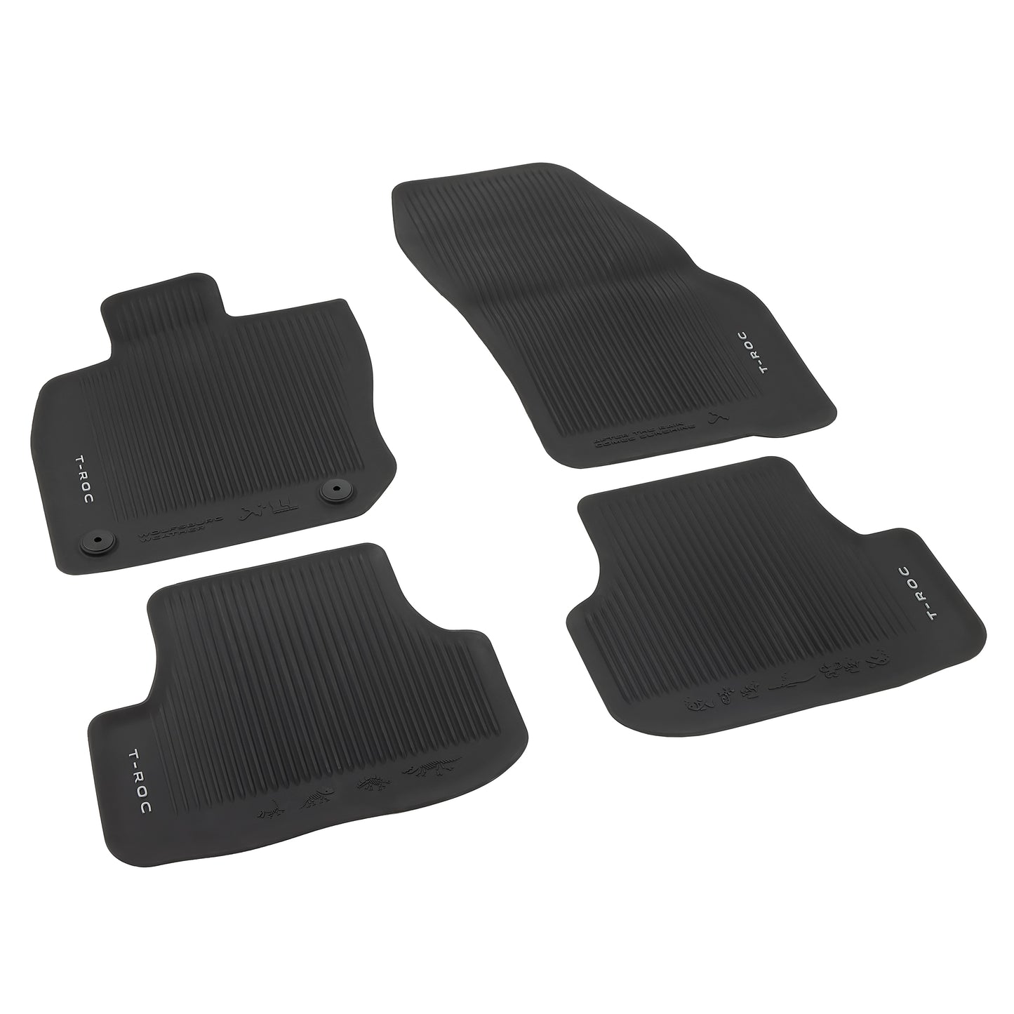VW T-Roc rubber mats, 4 pieces, from built in 2026, front and rear, 2GV06150082V