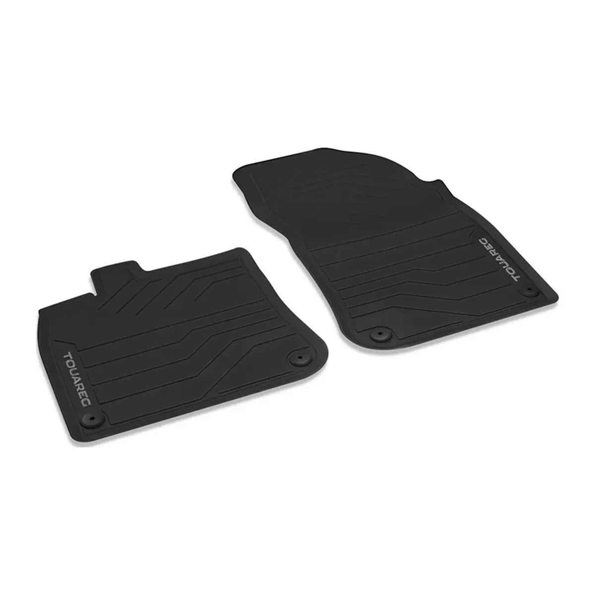 VW Touareg III Gummimatten 2er-Set vorne freigestellt, Titanschwarz, 76106150282V