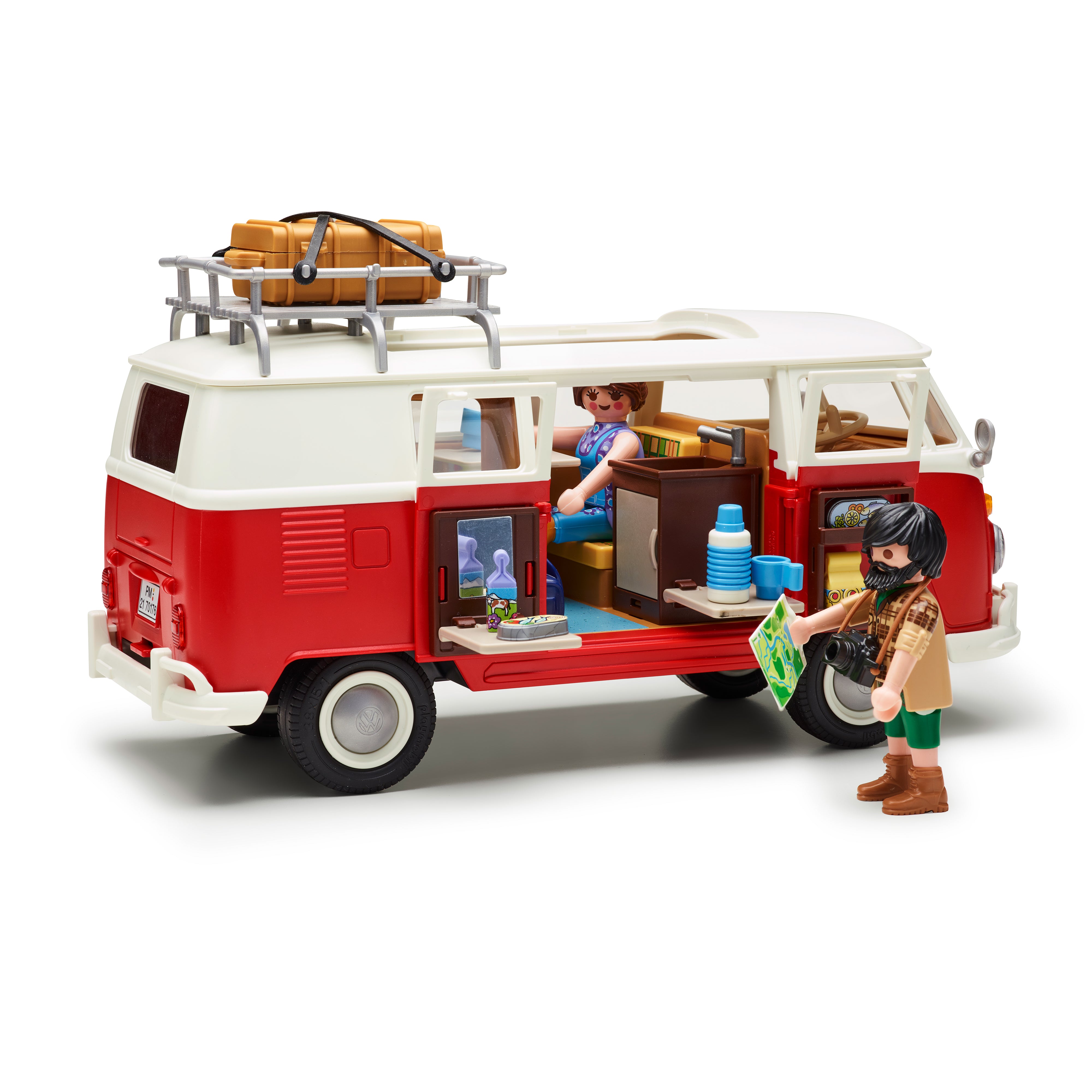 PLAYMOBIL® Volkswagen T1 Camping Bus (70176) – Kult-Bulli als detailgetreues Spielset - 7E9087511A