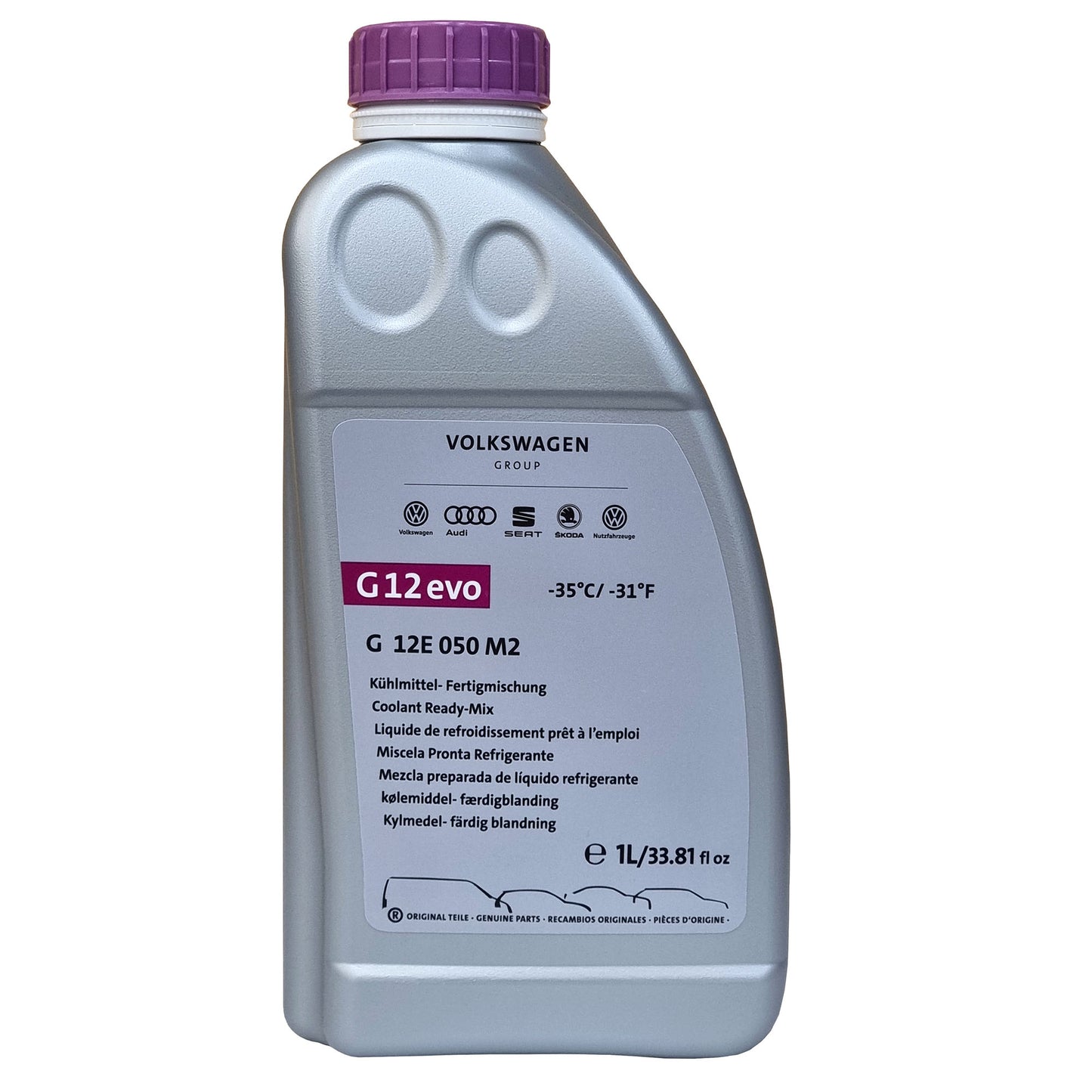 VW Kühlmittel G12E050M2, Frostschutz bis -35 °C, 1L Fertigmischung, Ready mix, G12evo