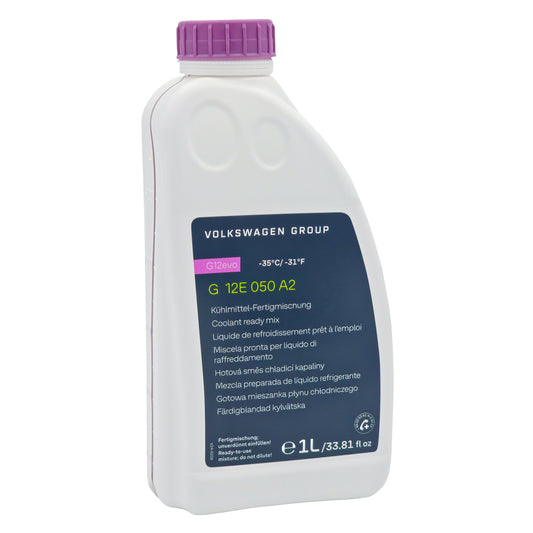 VW Kühlmittel G12E050A2, Frostschutz bis -35 °C, 1L Fertigmischung, Ready mix, G12evo