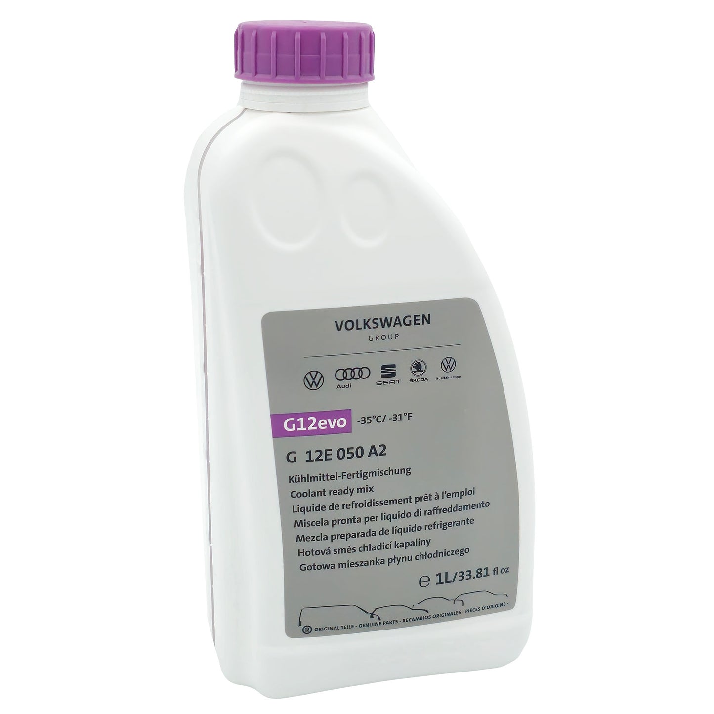 VW Kühlmittel G12E050A2, Frostschutz bis -35 °C, 1L Fertigmischung, Ready mix, G12evo