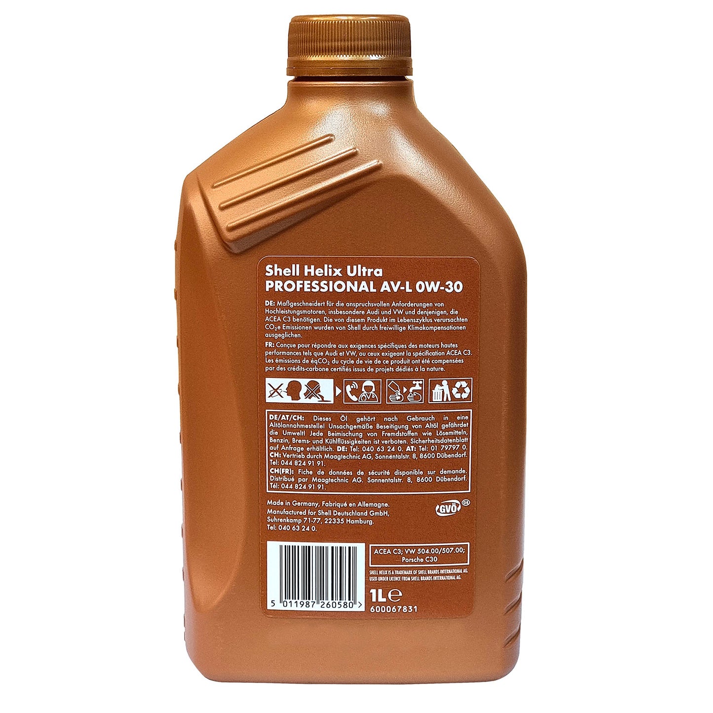 Shell HELIX Ultra 0W30 Professional AV-L Motoröl VW 504.00/507.00 ...