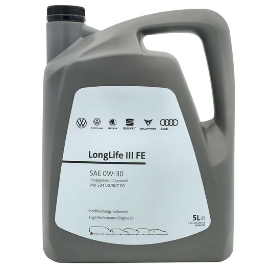 VW, Skoda, Seat, Cupra, Audi LongLife III FE Motoröl SAE 0W30 5L VW 504.00/507.00